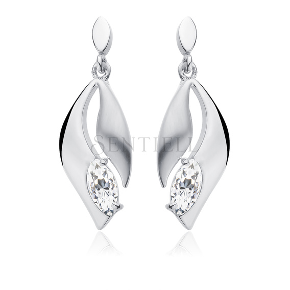 Silver (925) Earrings white zirconia