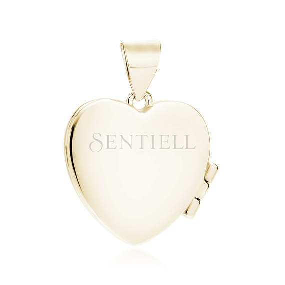 Silver (925) polished pendant - heart shaped locket