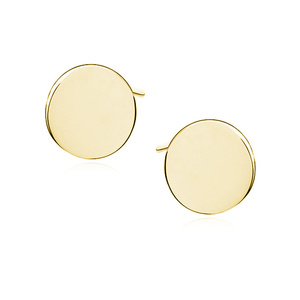 Silver (925) earrings - gold-plated circles