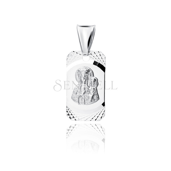 Colgante de plata de ley 925 diamond cut - Virgen María / Virgen Negra de Częstochowa