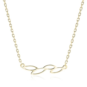 Silver (925) gold-plated necklace - leaves