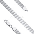Silver (925) ball chain necklace rhodium-plated