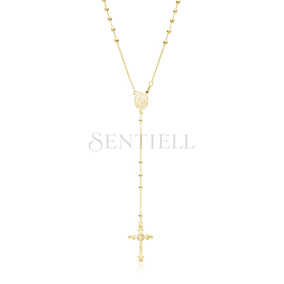 Silver (925) gold-plated rosary necklace