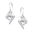 Silver (925) Earrings white zirconia