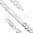 Pulsera de plata de ley 925 Curb ID. Extra plana Ø 160