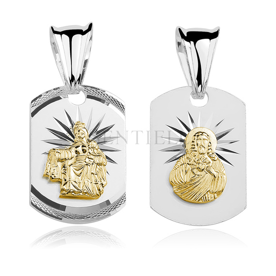 Silver (925) pendant Jesus Christ / Scapular Mary