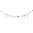 Silver (925) diamond-cut chain - figaro extra flat Ø 060