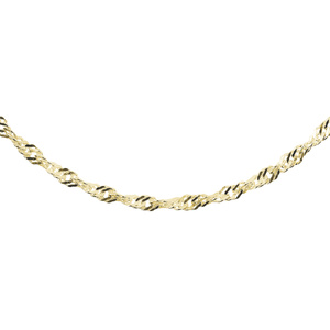 Silver (925) chain singapur  Ø 050 - gold-plated