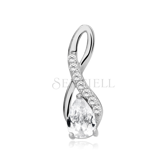 Silver (925) pendant with white zirconia