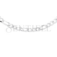 Silver (925) diamond-cut chain - figaro extra flat Ø 140