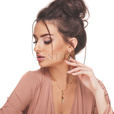 Silver (925) gold-plated pendant with zirconia