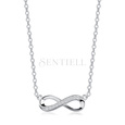 Silver (925) necklace Infinity with zirconia