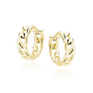 Silver (925) gold-plated earings - chain imitation