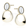Silver (925) gold-plated earrings with pearl