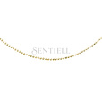 Silver (925) ball chain necklace 8L - gold plated