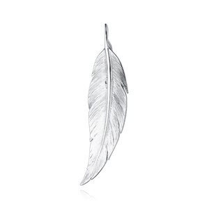 Colgante elegante de plata de ley 925 - pluma