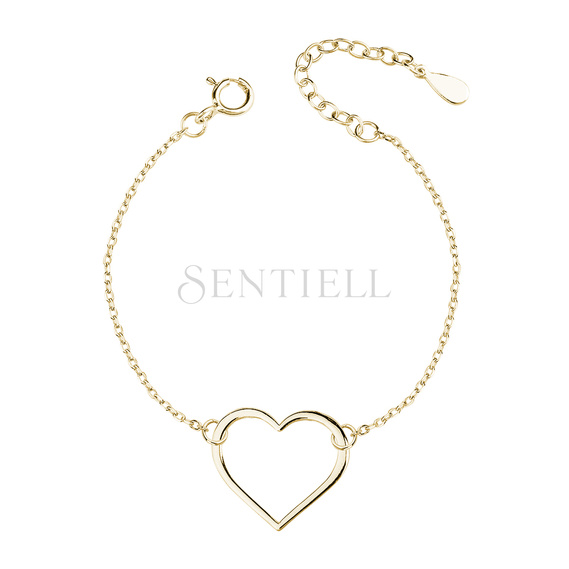 Silver (925) gold-plated bracelet heart