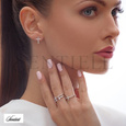 Silver (925) earrings with zirconia - crosses