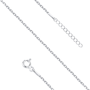 Silver (925) anklet diamond cut anchor chain