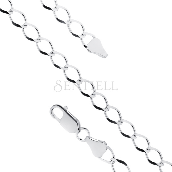 Silver bracelet (925) Single rombus chain  Ø 0100