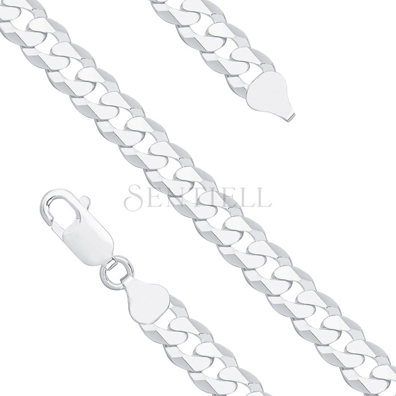 Silver (925) diamond-cut bracelet - curb extra flat Ø 200