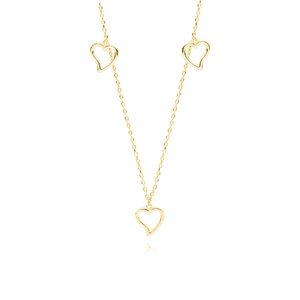 Silver (925) gold-plated necklace hearts