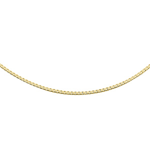 Silver (925) gold-plated Venetian box chain - diamond-cut