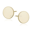 Silver (925) earrings - gold-plated circles