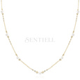 Silver (925) gold-plated choker with pearl
