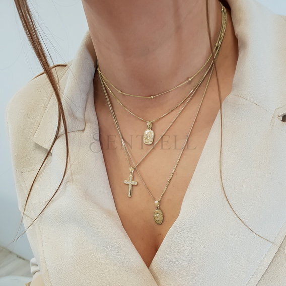 Colgante de plata de ley 925 chapado en oro Virgen María / Virgen Negra