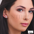 Silver (925) earrings with zirconia