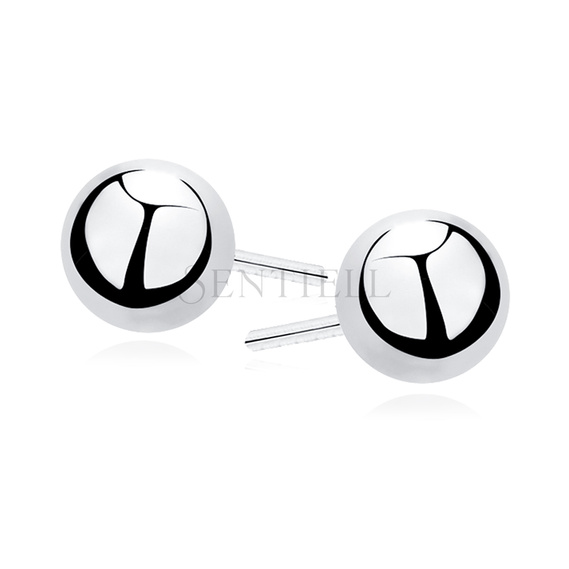 Silver (925) earrings balls - highly polished