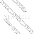 Silver (925) diamond-cut chain - figaro extra flat Ø 200