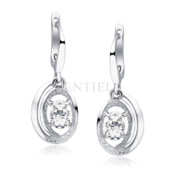 Silver (925) Earrings with white zirconia