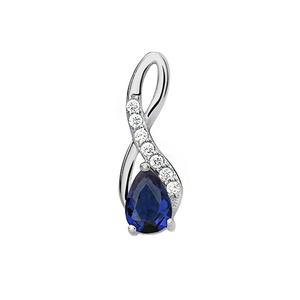 Silver (925) pendant with sapphire zirconia