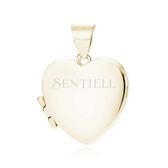 Silver (925) polished pendant - heart shaped locket