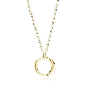 Silver (925) gold-plated necklace - circles