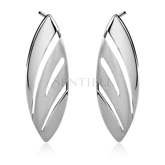 Silver (925) earrings elegant satin