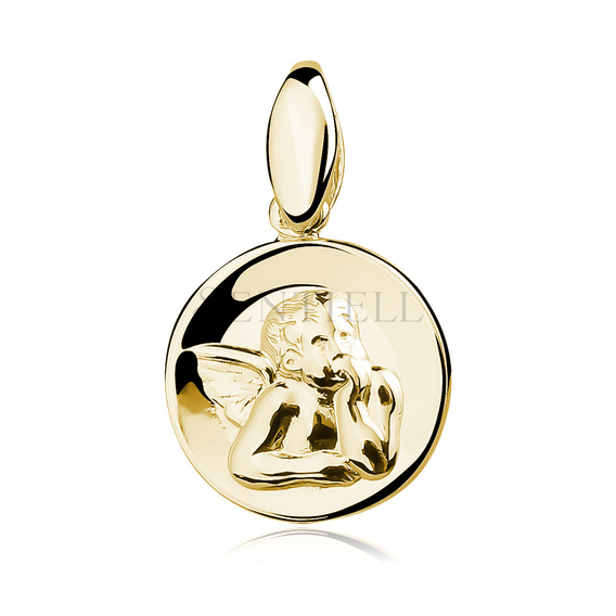 Colgante de plata de ley 925 chapado en oro - Ángel