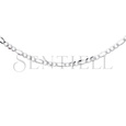 Silver (925) diamond-cut chain - figaro extra flat Ø 080