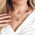 Silver (925)  gold-plated necklace hearts