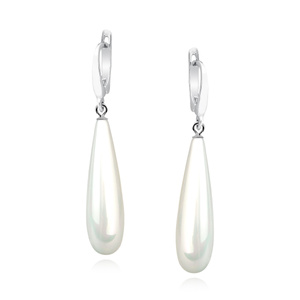 Silver earrings 925 tears - shell pearl