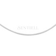 Silver (925) Venetian box chain - diamond-cut, rhodium-plated