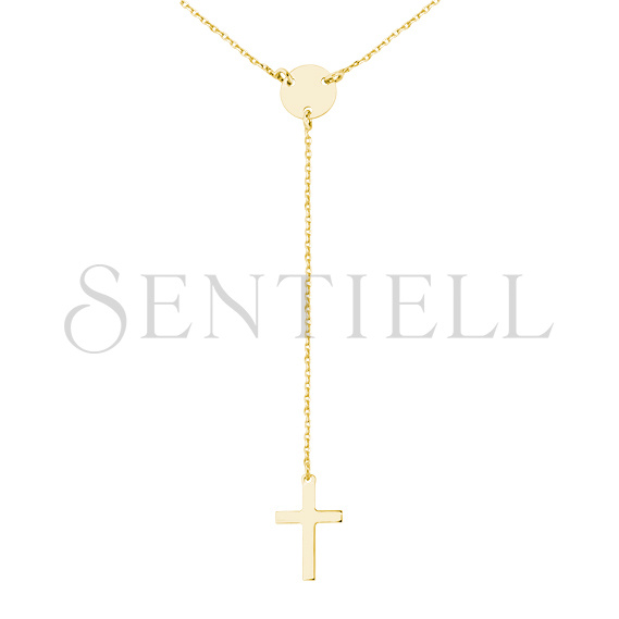 Silver (925) gold-plated necklace with cross