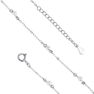Silver anklet (925) with pearl