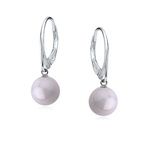 Silver earrings 925 balls - pearl