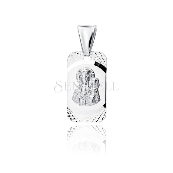 Silver (925) pendant diamond cut - Blessed Virgin Mary / Black Madonna of Czestochowa