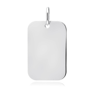 Colgante rectangular de plata de ley 925