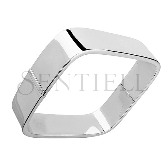 Silver (925) square bangle