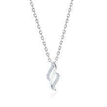 Silver (925) necklace with white zirconias